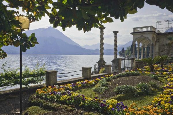 Italy, Varenna A villa on shore of Lake Como